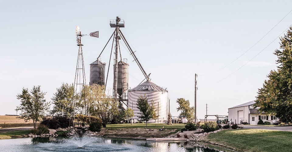 Farm landscape.