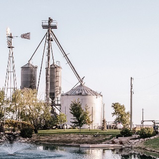 Farm landscape.